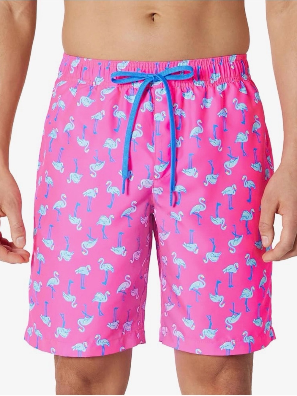 Men's Pink/Blue Flamingo Swim Trunks/Suit/Shorts size medium NWT/NEW
